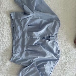 Light Blue V-Neck Blouse